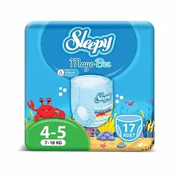 Підгузки-трусики для купання Sleepy Swimming 4 (maxi) - 5 (junior) (7-18 кг) 17 шт. памперси для пляжу