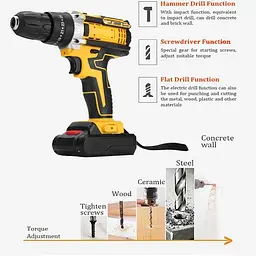 Шуруповерт Electric Drill KAR 600 з набором слюсарного інструменту ∙ Універсальний шуруповерт з насадками Electric Drill 24W - мініатюра 5
