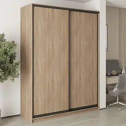 Шафа-купе дводверна MebelStar Уні BG 2ДСП 180x45x240 см Дуб сонома (MBS-10478)
