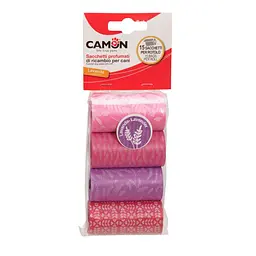 Пакети для собачих фекалій Camon з ароматом лаванди 6 см (4 рулони x 15 шт.) (B521/2)