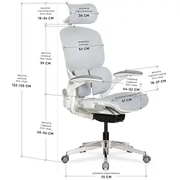 Крісло Mealux S202 Air Grey (HF-S202 M/G) - мініатюра 2