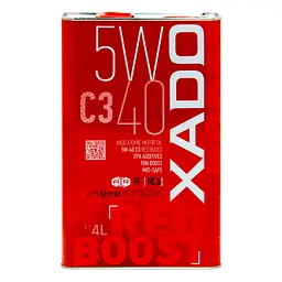 Моторне масло Xado Atomic Oil Red Boost 5W-40 4л(XA 26222)