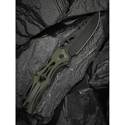Ніж складаний туристичний Civivi Biophase, (8.9 см) Nitro-V / Aluminum & G10 чорно-зелений - мініатюра 11