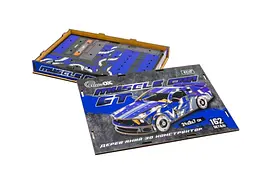Дерев'яний 3D конструктор Muscle car GT, Puzzleоk (Puz-00642), 162 дет. (синя) - мініатюра 7
