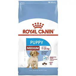 Сухий корм Royal Canin Medium Puppy для цуценят середніх порід, з м'ясом птиці і кукурудзою, 15 кг + Жувальна пігулка Bravecto від бліх і кліщів для собак з вагою від 10 до 20 кг 1 шт - мініатюра 2