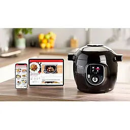 Мультиварка-скороварка Tefal Cook4me+ Connect 1600 Вт чорна (CY855830) - мініатюра 6