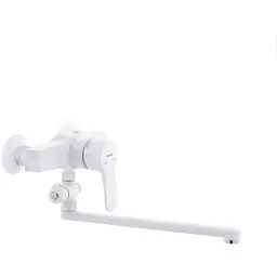Змішувач для ванни PLAMIX Mario-006 White (без шланга і лійки) (PM0560)