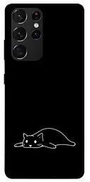 TPU чехол Demsky Lazy cat для Samsung Galaxy S21 Ultra