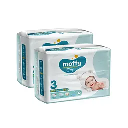 Підгузки дитячі Moffy Twin 3 (5-9 кг) 68 шт. (34 шт. x 2)