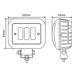 LED фара Brevia Sport Далеке світло 10-30V 30W 2700Lm Алюмінієвий корпус IP68 (10660QLX1) - мініатюра 2