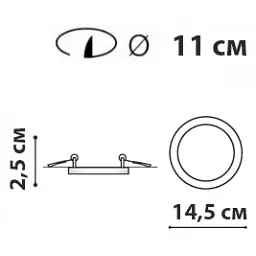 Точковий світильник Friendlylight Round Recessed FL1100 - мініатюра 3