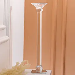 Підсвічник скляний Crystal lotus декоративний 39 см Yiwu HP-4-9L - мініатюра 2
