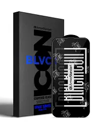 Захисне скло на екран для Apple iPhone 15 Pro, Space Black Icon, 2.5D загартоване скло на весь екран, глянцеве, плоске, з чорною рамкою, олеофобне, 9H, клейовий шар по всій поверхні, з сіткою для захисту динаміка, ArmorStandart (ARM68227)