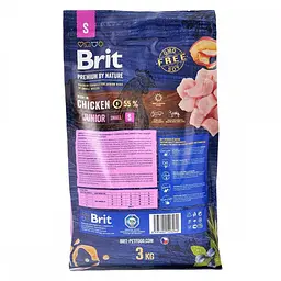 Сухий корм для цуценят і молодих собак дрібних порід Brit Premium Junior S 3 кг з смаком курки - мініатюра 4