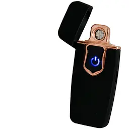 Електрозапальничка чорна USB сенсорна запальничка юсб подарункова запальничка спіральна Lighter 711