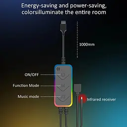 Підлогова кутова LED лампа RGB Magic 1 Bluetooth USB with app Black - мініатюра 5