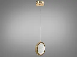 Люстра стельова LED Diasha 3005/1G, 8W, золота, для коридору, вітальні, спальні - мініатюра 3