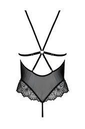 Сітчасте боді з мереживним ліфом Passion DELIENA Body S/M black - мініатюра 4