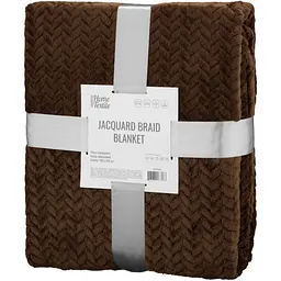 Плед Ardesto Jacquard Braid 160х200 см 100% поліестер коричневий pbe0050505