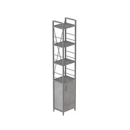 Етажерка 4/34 Ferrum-decor Серії Конект із тумбою 179x34x28 Сірий ДСП Бетон (FRD-104483)