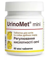 Вітамінно-мінеральна добавка Dolfos UrinoMet Mini для собак та котів міні 60 таб.(ціна за 1таб.)