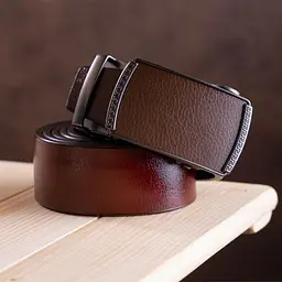 Ремінь чоловічий з пряжкою-автомат 20339 Vintage коричневий 105-120 см - мініатюра 10
