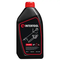 Масло для садової техніки та інструменту двотактних двигунів 2T Intertool FS-0001 1л мінеральне API TC/JASO FB