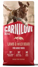 Сухий корм Carnilove Active Lamb & Wild Boar для активних собак ягня і дикий кабан 4 кг