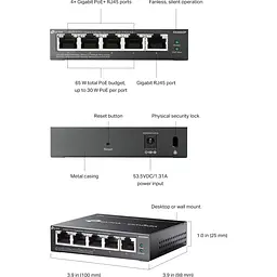 Комутатор TP-Link ES205GP (ES205GP) - мініатюра 5