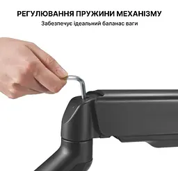 Настільний кронштейн для монітора 17–32 дюйма OfficePro OPMA-501 Black - мініатюра 12