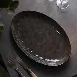 Блюдо сервірувальне порцелянове 35*23,5 см, коричневий TS Kitchen HP23392 - мініатюра 6