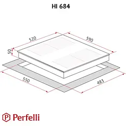 Варильна поверхня Perfelli HI 684 WH - мініатюра 3