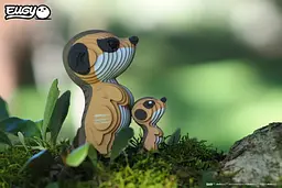 Збірна 3Д модель Eugy Зоопарк Сурикат (XEG-046) - мініатюра 6
