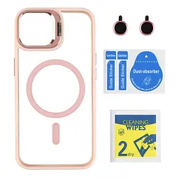 Чохол із підставкою MagSafe TPU PC Metal Stand Case Apple iPhone 14 Pink