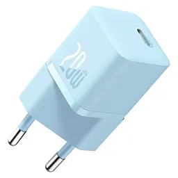 Мережевий зарядний пристрій Baseus GaN5 Fast Charger(mini) 1C 20W EU синій CCGN050103 - мініатюра 3