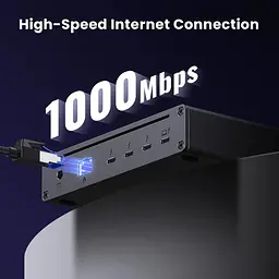 Док-станція Thunderbolt 4 --> 3xTh.4/3xUSBA 3.2/RJ45 Gigabit/140W ARevodok Max 8-in-1 U708 Ugreen - мініатюра 5