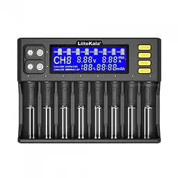 Зарядний пристрій для Liitokala Lii-S8, 8 каналів, Ni-Mh/Li-ion/LiFePo4, 220V/12V, LED+LCD