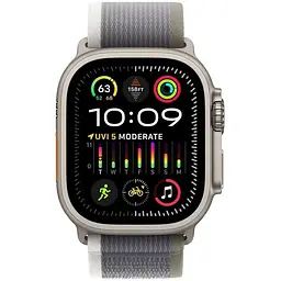 Смарт-годинник Apple Watch Ultra 2 GPS + Cellular 49mm Titanium Case with Green/Gray Trail Loop-M/L (MRF43) - мініатюра 2