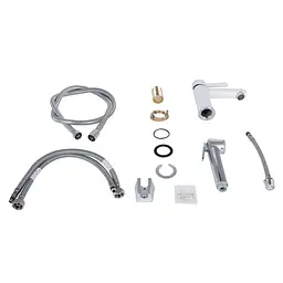 Змішувач з гігієнічною лійкою Qtap Grand QTGRA272CRW45671 Chrome/White, Білий - мініатюра 6