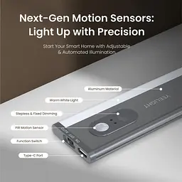 Лампа - нічник - акумуляторний світильник із датчиком руху Yeelight Ultra-Thin Cabinet Light 30cm YLYYD-0014 - мініатюра 5
