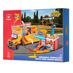 Конструктор Super Wings Small Blocks Buildable Vehicle Set Грузовик и магазин, 414 деталей (EU385008)