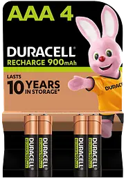 Акумулятори Duracell Rechargeable AAА 900 mAh, 4 шт. (6486619)