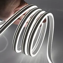 LED Стрічка гнучка силікон 12v 1 м Білий Неон (бічне свічення 12 мм 6 мм) - мініатюра 2