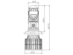Автолампа Decker LED GL-01 6K 9006 - мініатюра 3