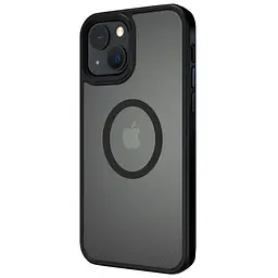 TPU+PC чохол Metal Buttons with MagSafe для Apple iPhone 13 (6.1") Чорний / Black - мініатюра 2