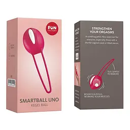 Fun Factory SmartBall Uno - Вагінальна кулька, 4.5х3.6 см (червоний з білим) Fun Factory FNF33135 98467 - мініатюра 6