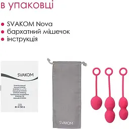 Набір вагінальних кульок Svakom Nova Plum Red зі зміщеним центром ваги - мініатюра 5