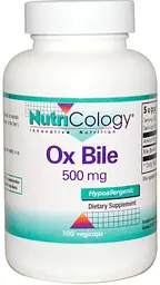 Екстракт бичачої жовчі Nutricology Ox Bile 500 мг 100 капс