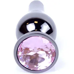 Анальна пробка Boss Of Toys Boss Series - Jewellery Dark Silver Butt Plug Rose, BS6400054, Срібний /Світло-рожевий - мініатюра 2