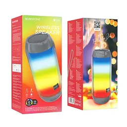 Акустична система Borofone BR25 Crazy sound colorful luminous сіра - мініатюра 3